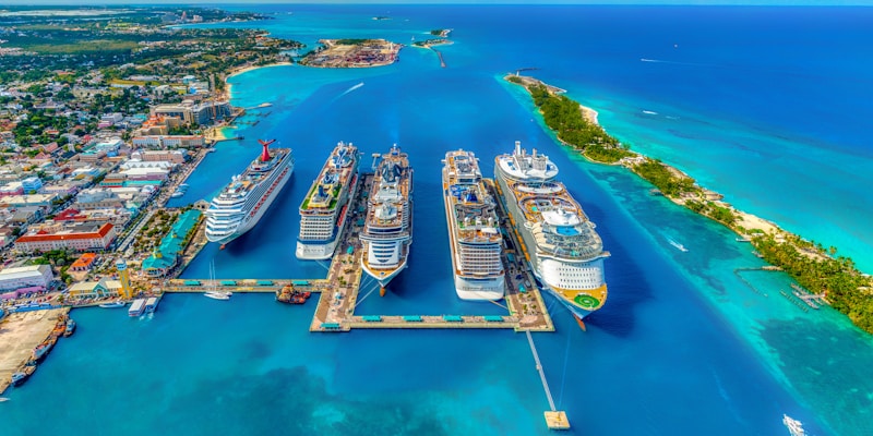 Cruise ships in port